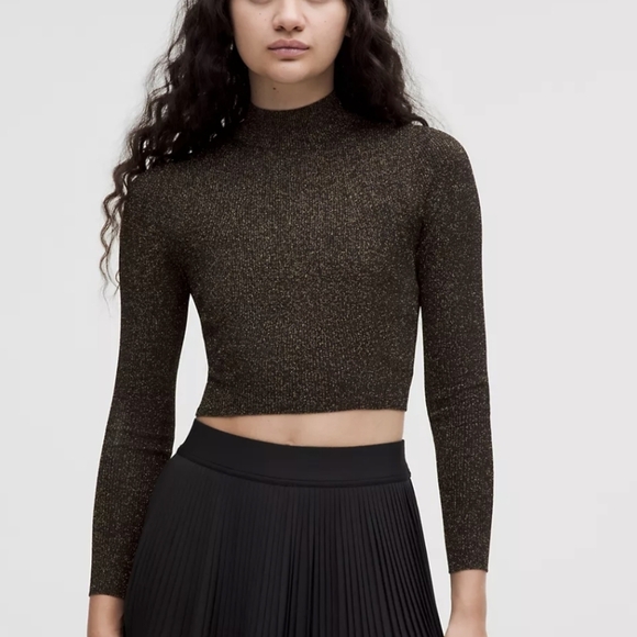 lululemon athletica Tops - Lululemon Glitter Knitted Twist Back